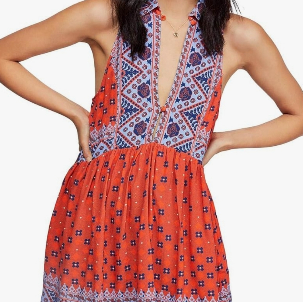 Free People Women's Charlotte Sleeveless Top - Burnt Orange - Size Large L